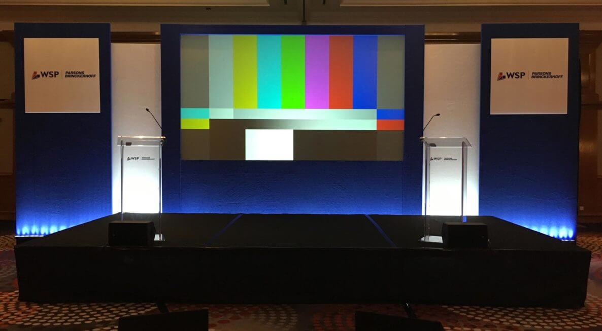Conference Set & Stage at Hilton Birmingham Metropole