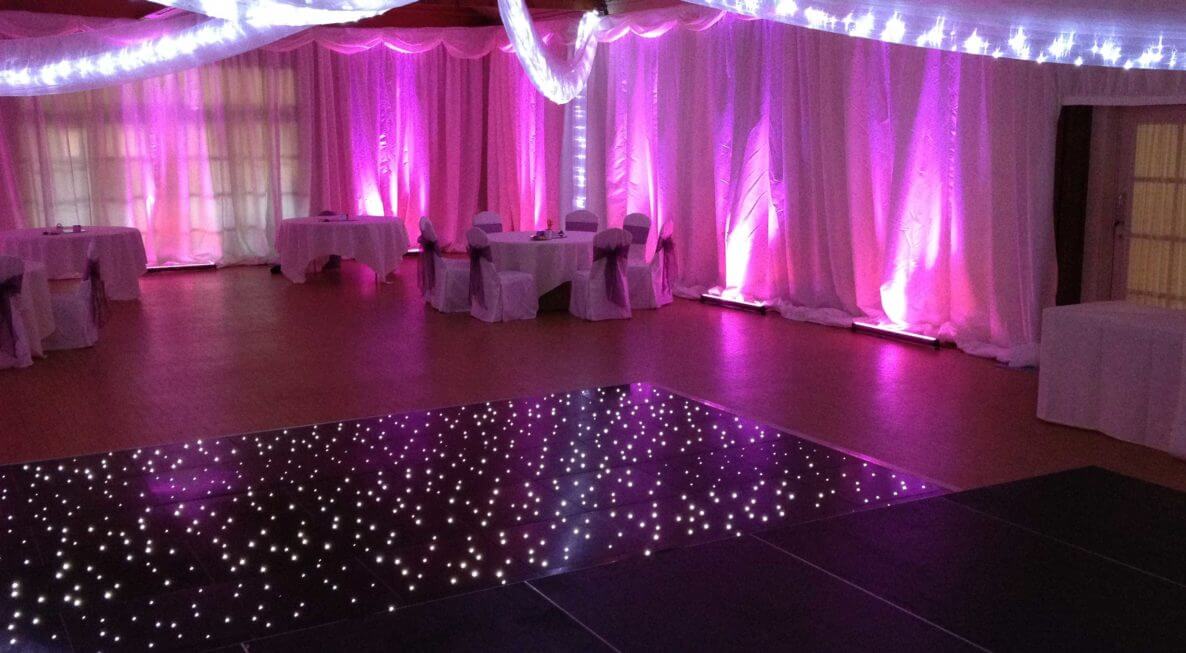 Wedding Draping at Brooksby Hall