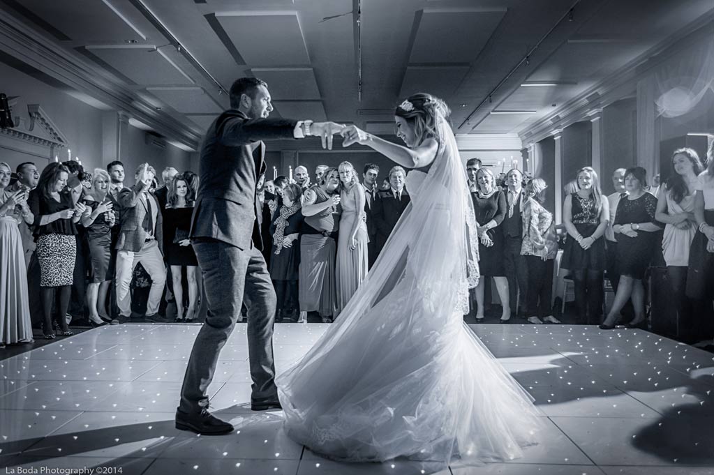 White Starlit Dance Floor at Stubton Hall