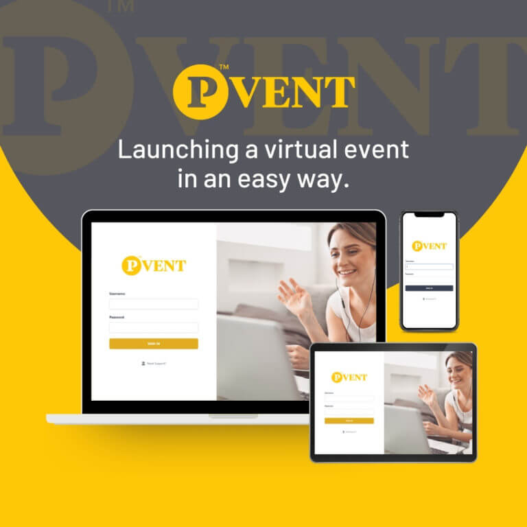 Launching a virtual or hybrid event in an easy way - p-vent platform