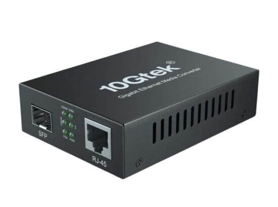 10Gtek Gigabit Ethernet Fibre Media Converter Set – Multi Mode