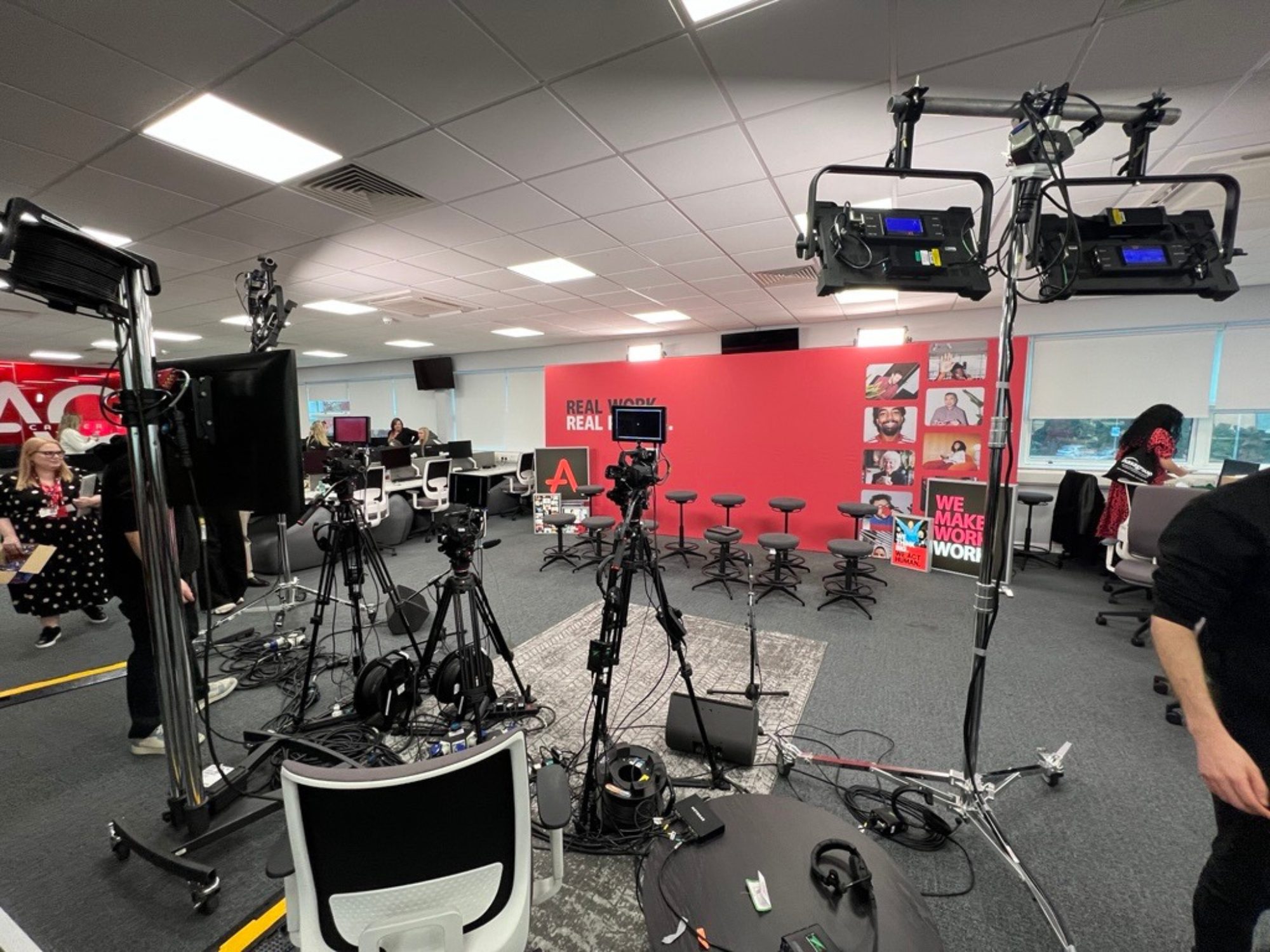 Premier Events - Fully Integrated Full Service Event Agency - Adecco Group: Broadcast AV Support Live from Keele